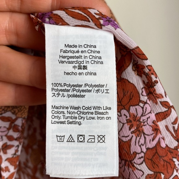 J Crew Ruffle crinkle chiffon top in fête floral Size small - Picture 10 of 17